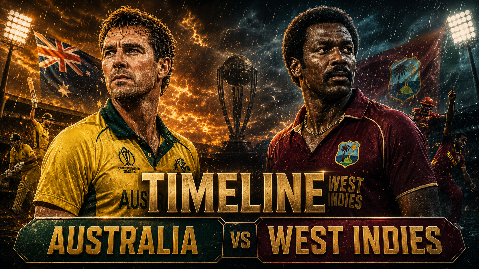 Australian Men’s Cricket Team Vs West Indies Cricket Team Timeline